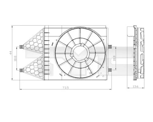 Suport, ventilator TYC 837-0033-1
