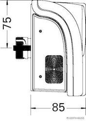 STOP SPATE HERTH+BUSS ELPARTS 83830049 - Piesa auto compatibila cu mai multe marci