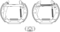 SET SABOTI FRANA TEXTAR 84018202 - Compatibil cu AUDI, SEAT, VW