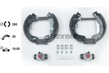 SET SABOTI FRANA TEXTAR 84058100 - Compatibil cu HOLDEN, OPEL, VAUXHALL