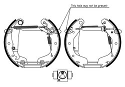 SET SABOTI FRANA TEXTAR 84058100 - Compatibil cu HOLDEN, OPEL, VAUXHALL