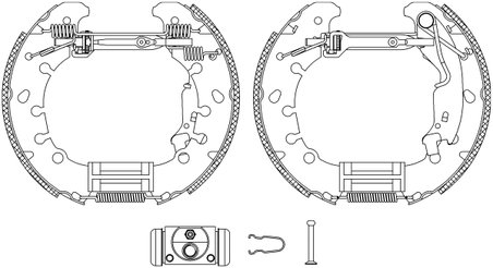 SET SABOTI FRANA TEXTAR 84065300 - Compatibil cu OPEL, VAUXHALL