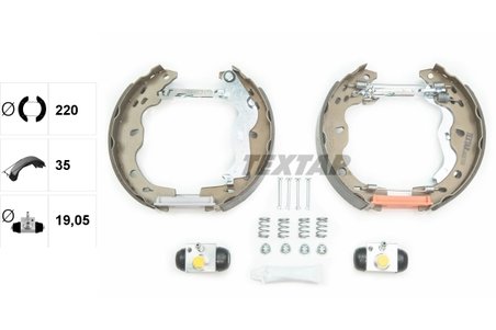 SET SABOTI FRANA TEXTAR 84067500 - Compatibil cu FIAT, SUZUKI