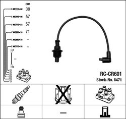 FISE BUJII NGK 8471 - Compatibil cu CITROEN, FIAT, PEUGEOT