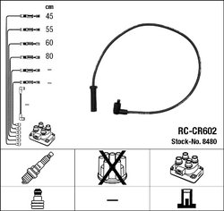 FISE BUJII NGK 8480 - Compatibil cu CITROEN, FIAT, LANCIA, PEUGEOT, SEAT