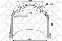 TAMBUR FRANA STELLOX 85-00004-SX - Piesa auto compatibila cu mai multe marci