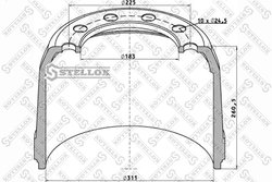 TAMBUR FRANA STELLOX 85-00005-SX - Piesa auto compatibila cu mai multe marci