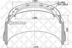 TAMBUR FRANA STELLOX 85-00017-SX - Compatibil cu SCANIA