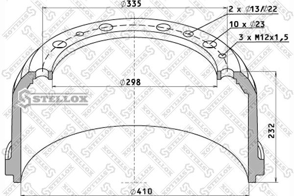 TAMBUR FRANA STELLOX 85-00019-SX - Compatibil cu MAN