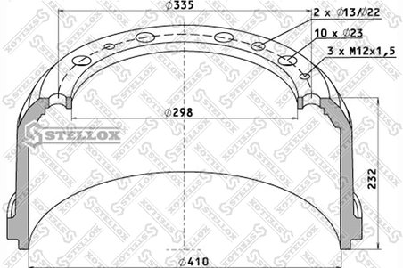 TAMBUR FRANA STELLOX 85-00019-SX - Compatibil cu MAN