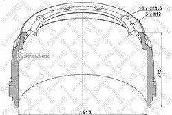 TAMBUR FRANA STELLOX 85-00028-SX - Compatibil cu SCANIA