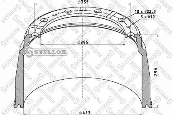 TAMBUR FRANA STELLOX 85-00029-SX - Compatibil cu SCANIA