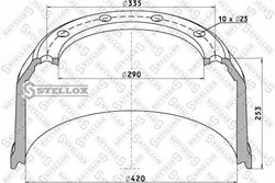 TAMBUR FRANA STELLOX 85-00038-SX - Piesa auto compatibila cu mai multe marci