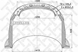 TAMBUR FRANA STELLOX 85-00035-SX - Compatibil cu SCANIA