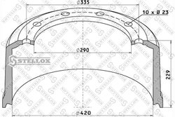 TAMBUR FRANA STELLOX 85-00039-SX - Piesa auto compatibila cu mai multe marci