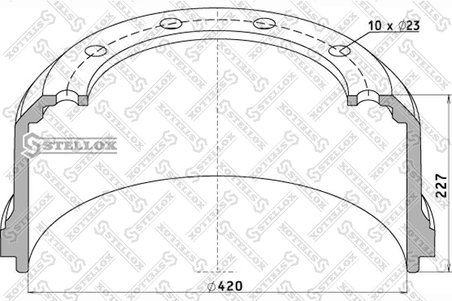 Tambur frana Stellox 85-00044-SX