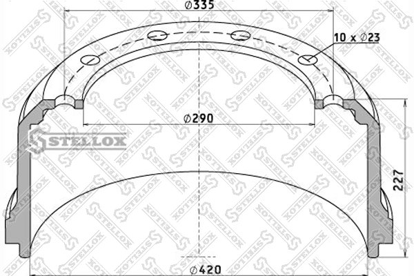 TAMBUR FRANA STELLOX 85-00045-SX - Piesa auto compatibila cu mai multe marci