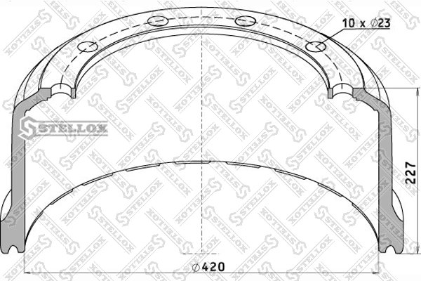 TAMBUR FRANA STELLOX 85-00046-SX - Piesa auto compatibila cu mai multe marci