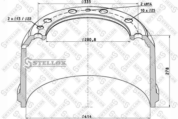 Tambur frana Stellox 85-00060-SX