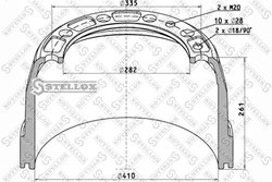 TAMBUR FRANA STELLOX 85-00075-SX - Compatibil cu VOLVO