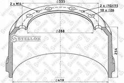 TAMBUR FRANA STELLOX 85-00080-SX - Piesa auto compatibila cu mai multe marci