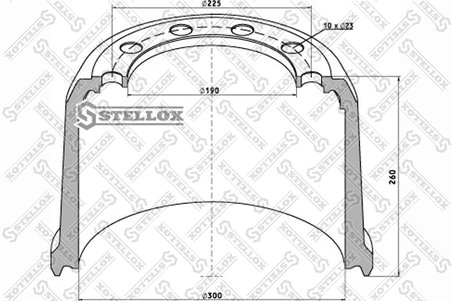 Tambur frana Stellox 85-00124-SX