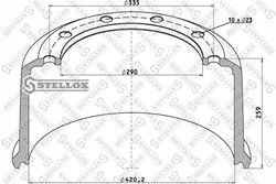 TAMBUR FRANA STELLOX 85-00147-SX - Piesa auto compatibila cu mai multe marci