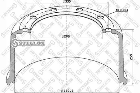 TAMBUR FRANA STELLOX 85-00147-SX - Piesa auto compatibila cu mai multe marci