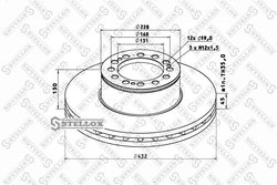 DISC FRANA STELLOX 85-00714-SX - Compatibil cu ERF, MAN