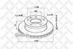 DISC FRANA STELLOX 85-00730-SX - Compatibil cu MERCEDES-BENZ, MULTICAR, NISSAN, PUCH, VW