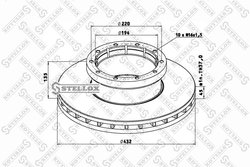 DISC FRANA STELLOX 85-00753-SX - Compatibil cu MERCEDES-BENZ