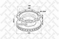 DISC FRANA STELLOX 85-00806-SX - Piesa auto compatibila cu mai multe marci