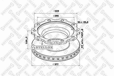 DISC FRANA STELLOX 85-00806-SX - Piesa auto compatibila cu mai multe marci