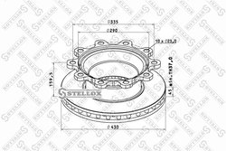 DISC FRANA STELLOX 85-00809-SX - Compatibil cu NEOPLAN