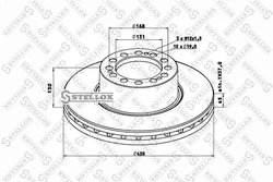 DISC FRANA STELLOX 85-00815-SX - Piesa auto compatibila cu mai multe marci