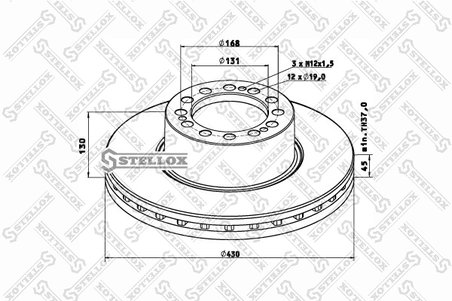 DISC FRANA STELLOX 85-00815-SX - Piesa auto compatibila cu mai multe marci