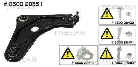BRAT SUSPENSIE TRISCAN 8500 28551 - Compatibil cu CITROEN, DS, PEUGEOT