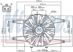 VENTILATOR RADIATOR RACIRE NISSENS 85103 - Compatibil cu ALFA ROMEO