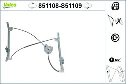 MACARA GEAM VALEO 851108 - Compatibil cu ASTON MARTIN, TOYOTA