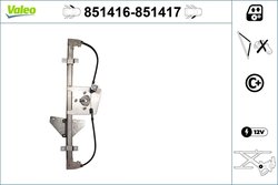 Macara geam Valeo 851416