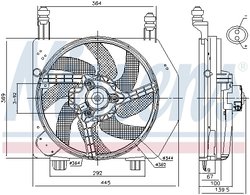 VENTILATOR RADIATOR RACIRE NISSENS 85172 - Compatibil cu FORD