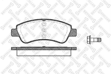 SET PLACUTE FRANA STELLOX 852 000B-SX - Compatibil cu CITROEN, EMGRAND, FIAT, LANCIA, OPEL, PEUGEOT
