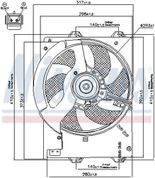 VENTILATOR RADIATOR RACIRE NISSENS 85267 - Compatibil cu MG, ROVER