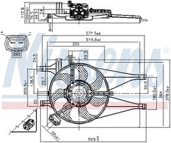 VENTILATOR RADIATOR RACIRE NISSENS 85435 - Compatibil cu FIAT
