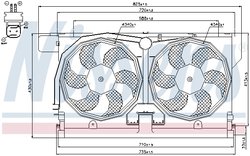 VENTILATOR RADIATOR RACIRE NISSENS 85513 - Compatibil cu CITROEN, PEUGEOT