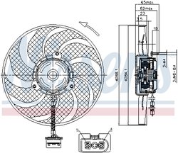 VENTILATOR RADIATOR RACIRE NISSENS 85541 - Compatibil cu SEAT, SKODA, VW