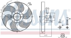 VENTILATOR RADIATOR RACIRE NISSENS 85658 - Compatibil cu CITROEN, PEUGEOT