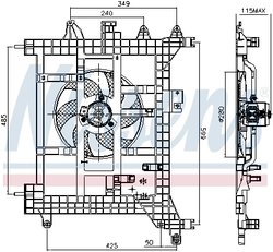VENTILATOR RADIATOR RACIRE NISSENS 85711 - Compatibil cu DACIA, RENAULT