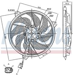 VENTILATOR RADIATOR RACIRE NISSENS 85787 - Compatibil cu PEUGEOT
