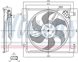 VENTILATOR RADIATOR RACIRE NISSENS 85868 - Compatibil cu SEAT, SKODA, VW